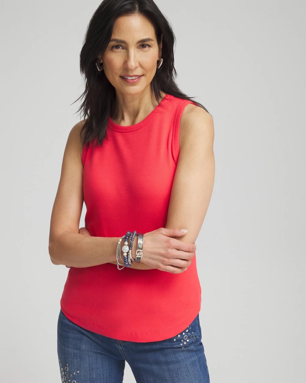 Ribbed High Neck Tank | Chico's Ribbed High Neck Tank | Chico's
